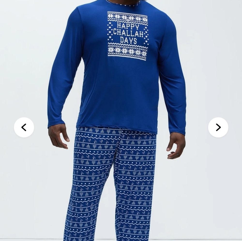 Blue Holiday Pajama Set